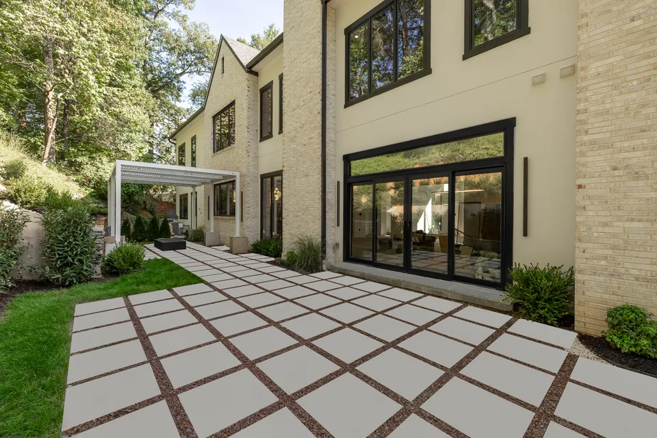 Rear patio along the back of the house