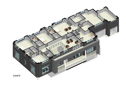 3D floor plan of the second floor