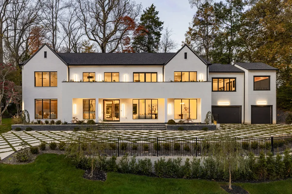 Front of the house at twilight